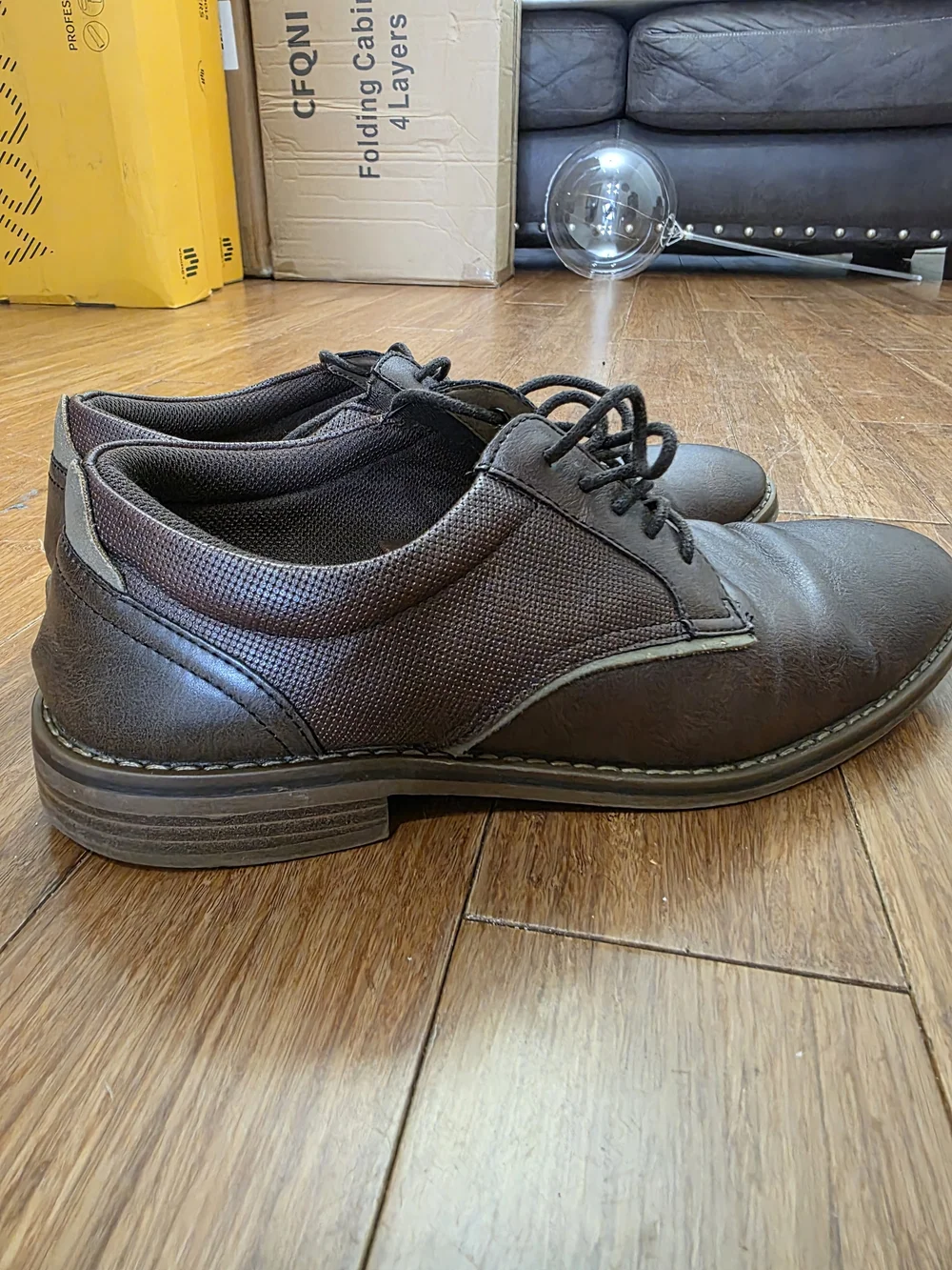 Parker & SKY  Men's Dark Brown Leather Lace-Up Oxfords